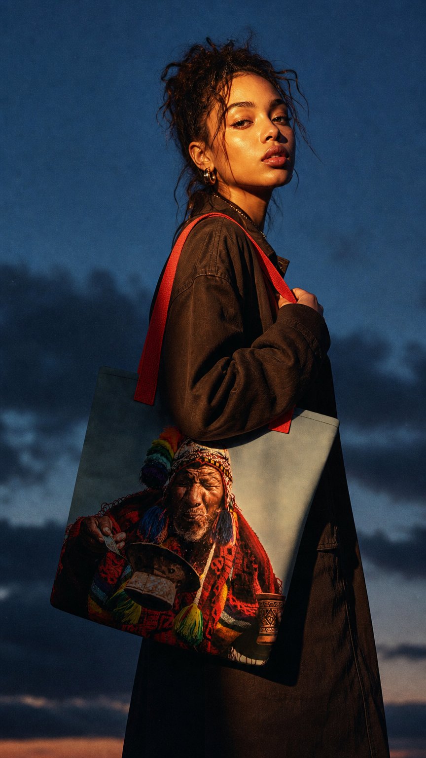 AI product shot of SHAMAN RITUAL 1 Tote bag