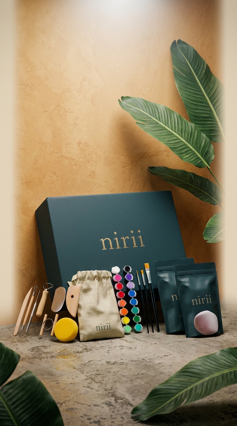 AI product shot of The Air Dry Clay Kit, Duo