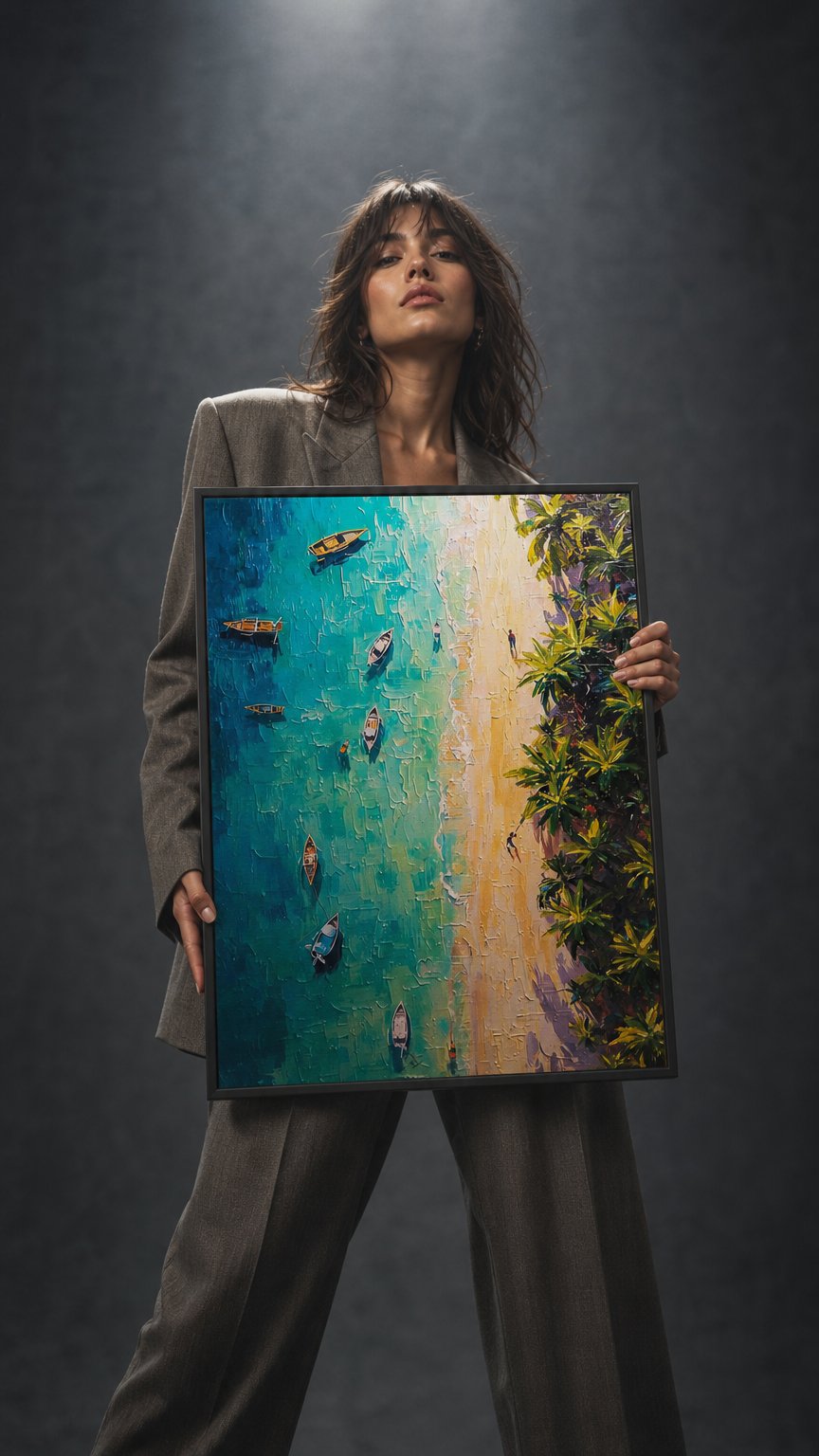 AI product shot of Turquoise Bay – Tropical Beach Poster