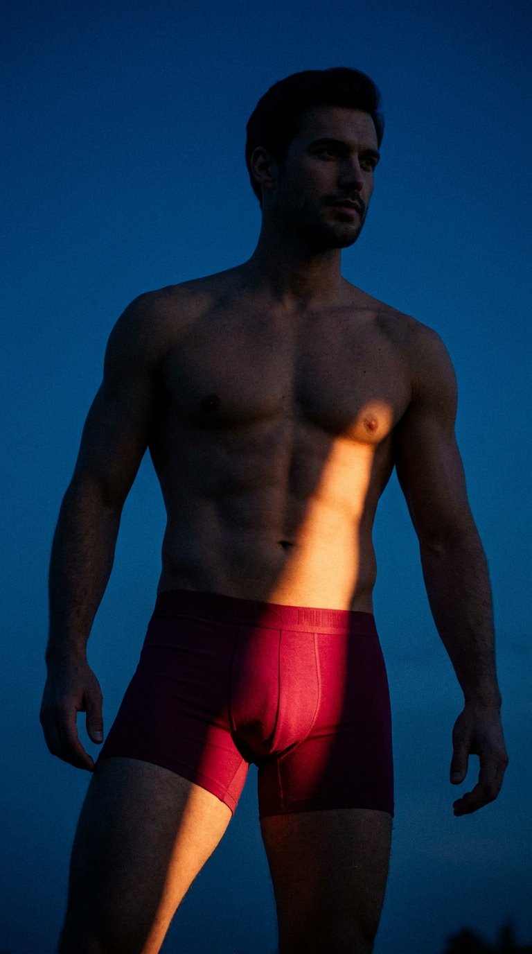 AI product shot of Pink Ultra Soft Men's Boxer Brief