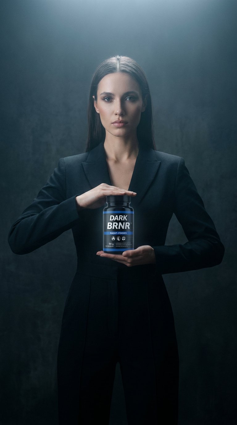 AI product shot of DARK BRNR Nacht-Formel mit Melatonin, 120 Kapseln