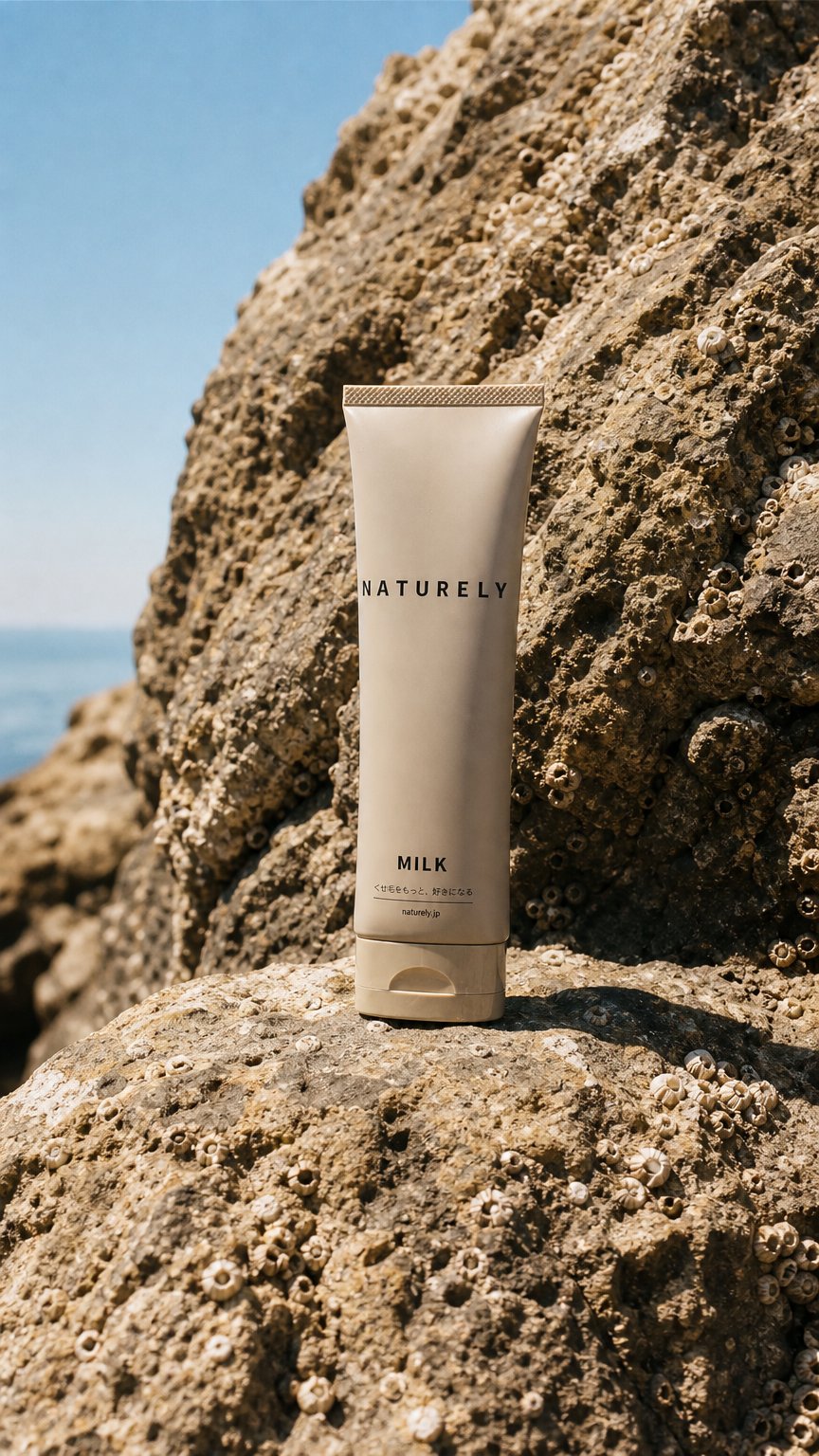 AI product shot of MILK|くせ毛を楽しむヘアミルク