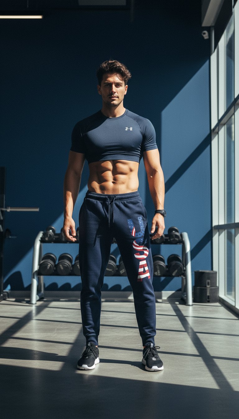 AI product shot of USA Joggers