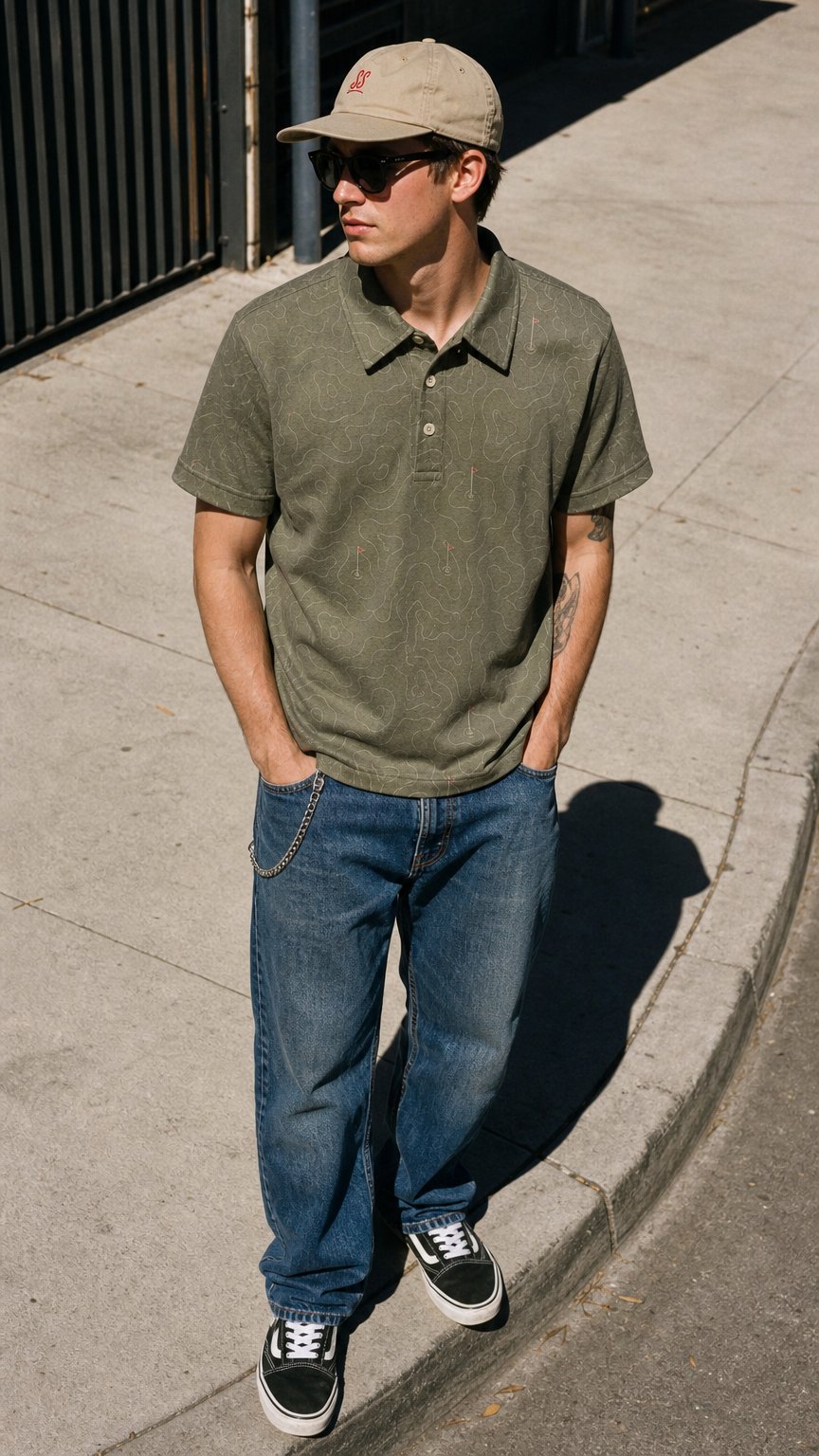 AI product shot of The “Pinseeker” Polo