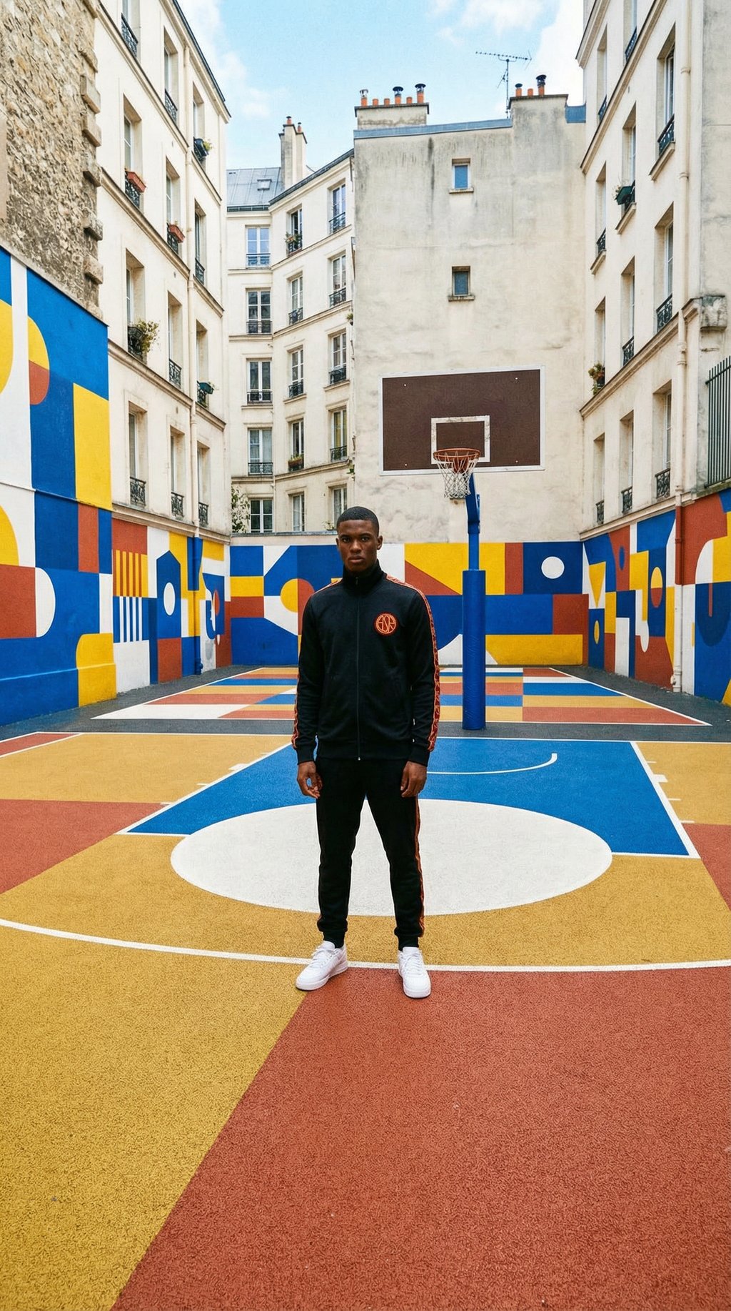 AI product shot of AS Roma Black Taper Jacket