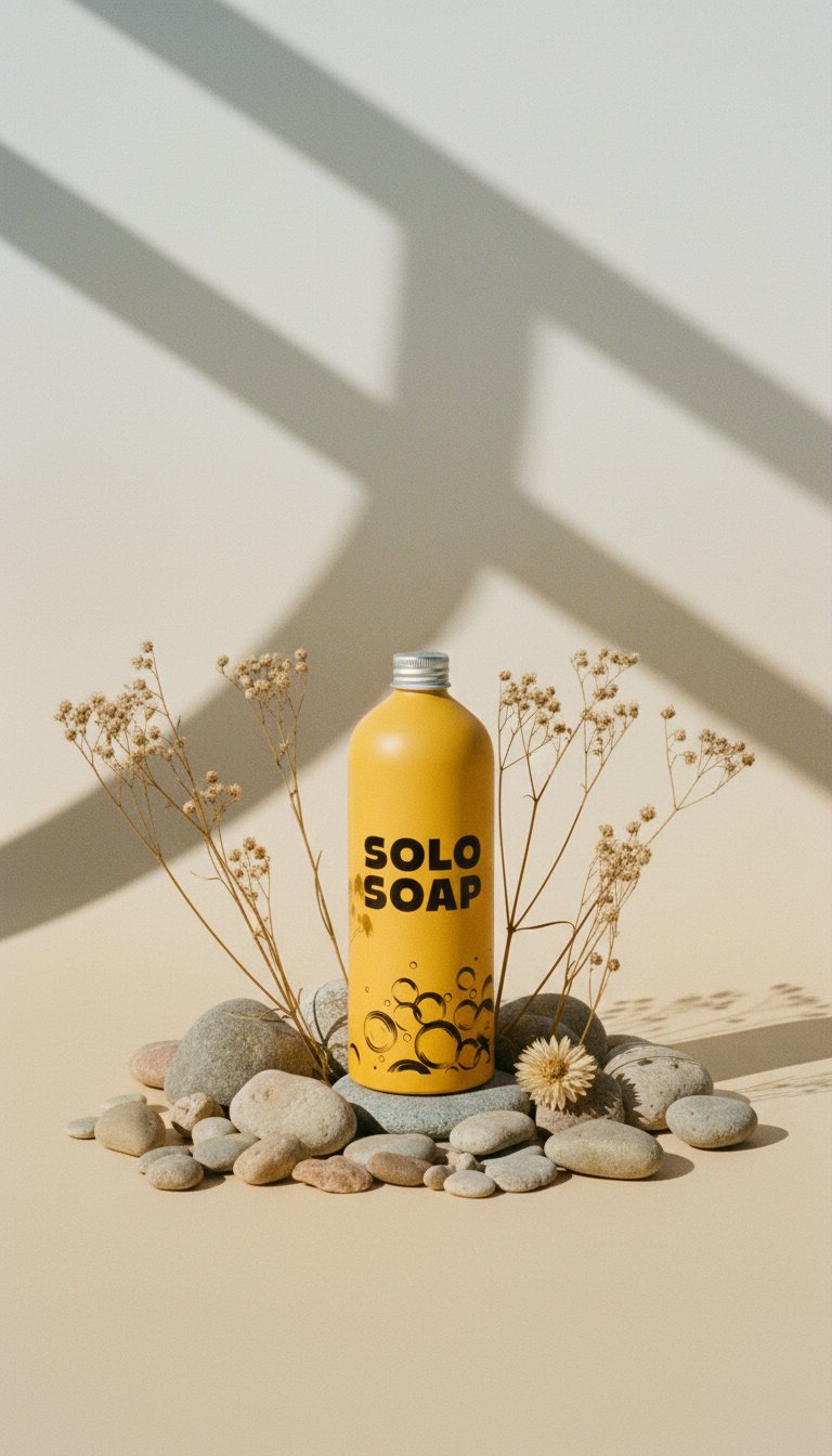 AI product shot of SoloSoap
