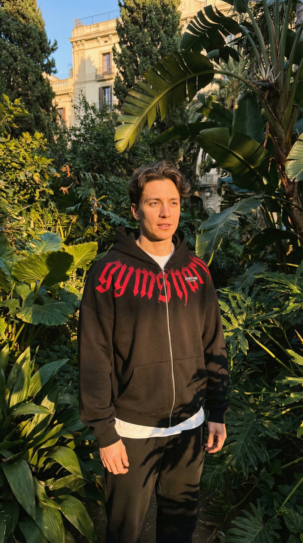 AI product shot of Fade Graphic Zip Up Hoodie