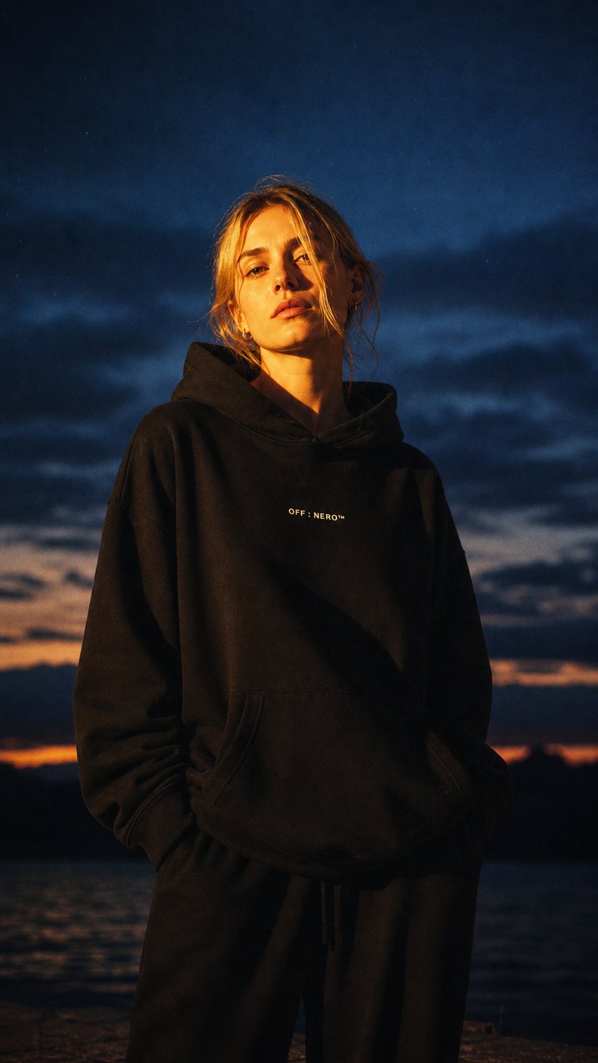 AI product shot of Crop Hoodie