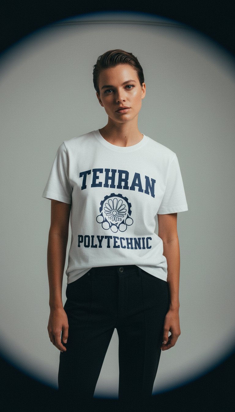 AI product shot of Tehran Polytechnic Unisex T-Shirt