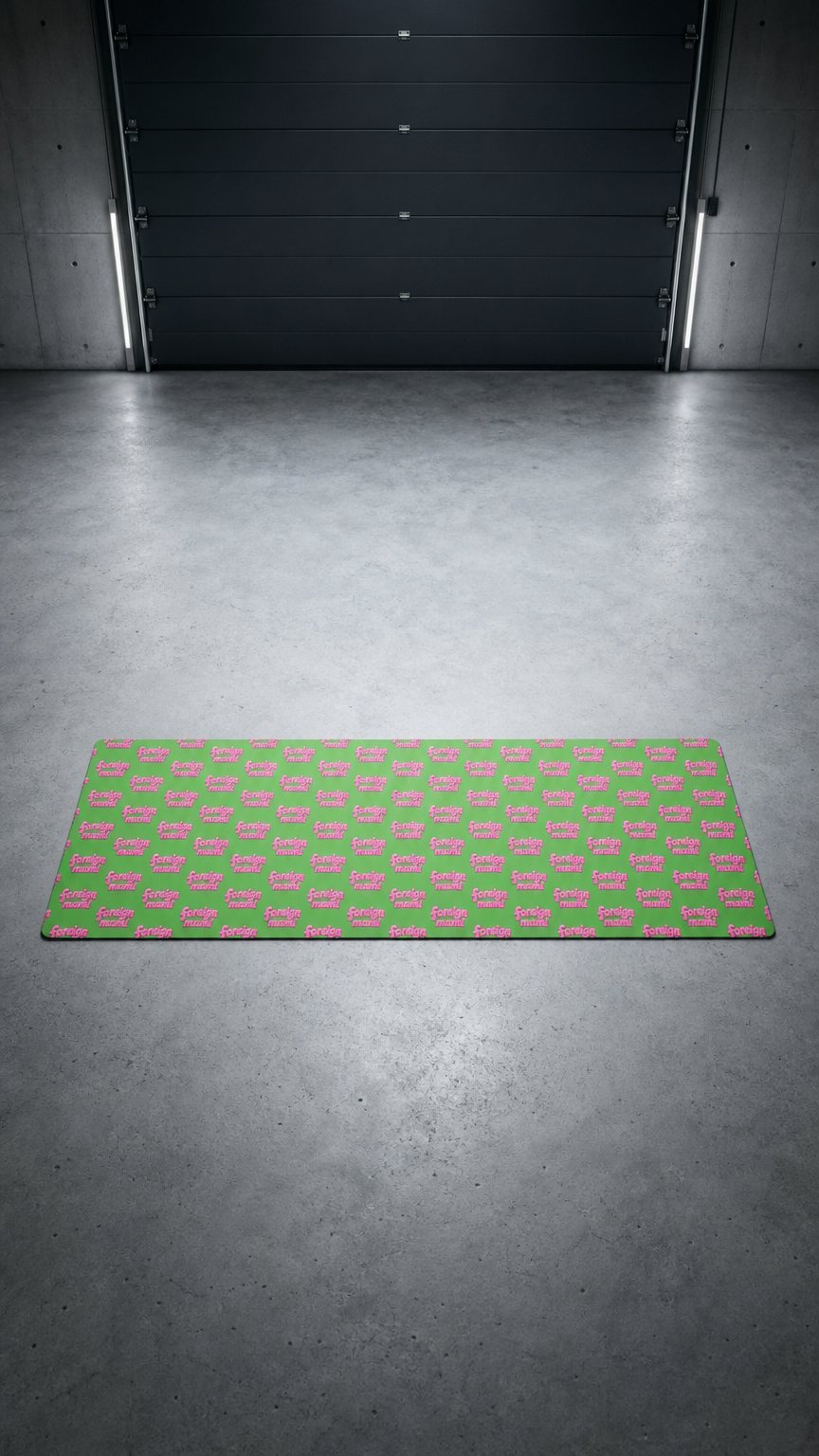 AI product shot of FM Green Signature Logo Yoga Mat