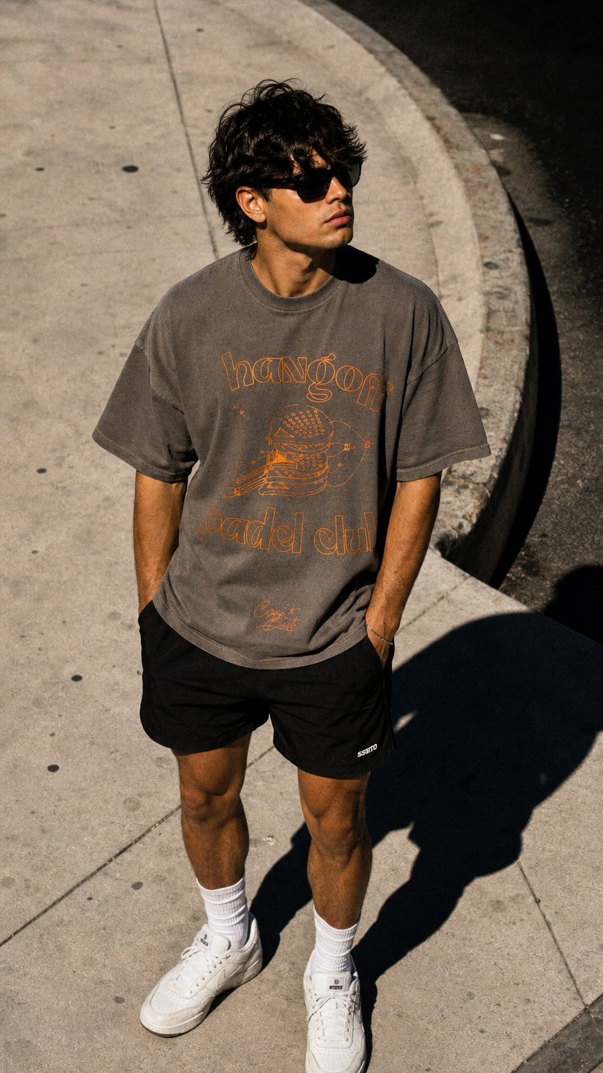 AI product shot of Padel Club T-shirt