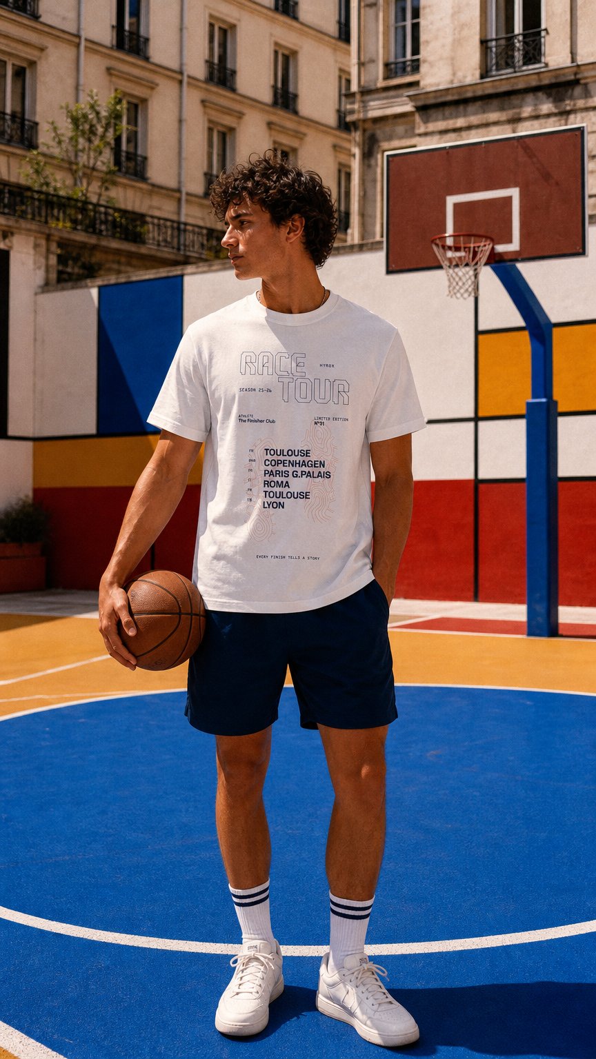 AI product shot of T-shirt Hyrox Race Tour 25/26 - Edition Limitée