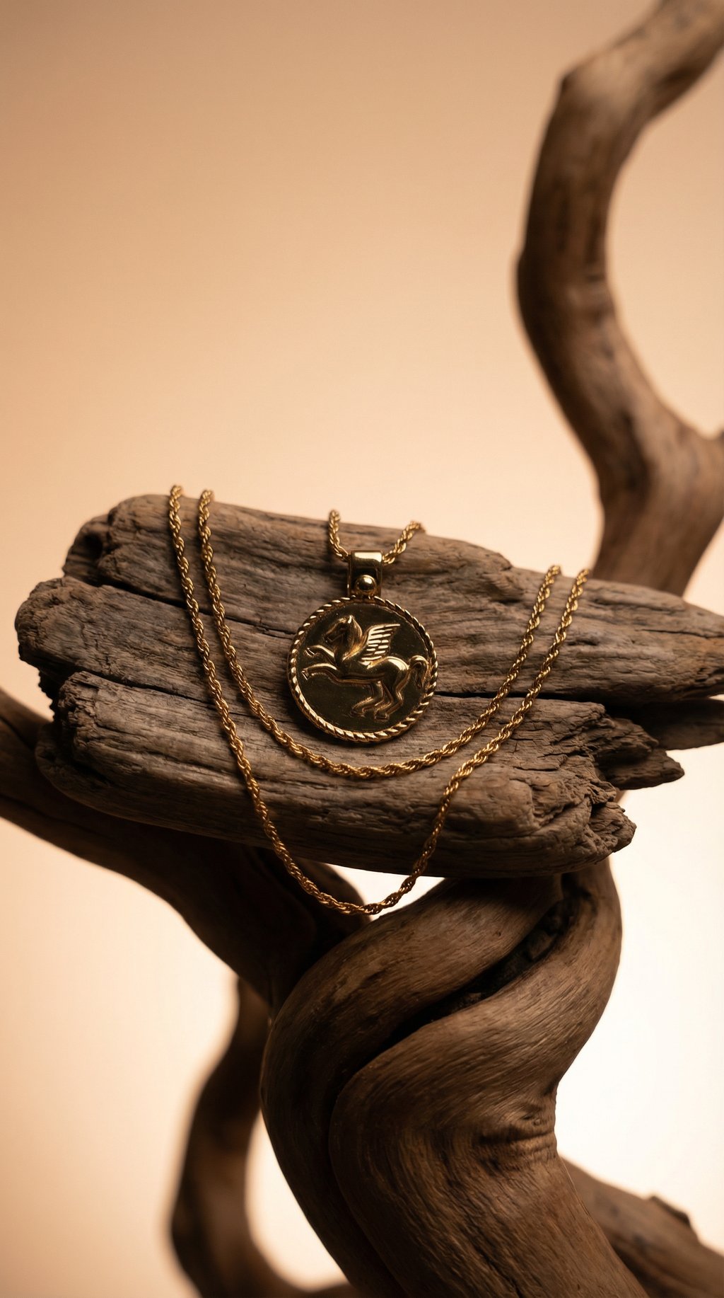 AI product shot of "True Self" Necklace - "Forgive me, for wanting to be free"