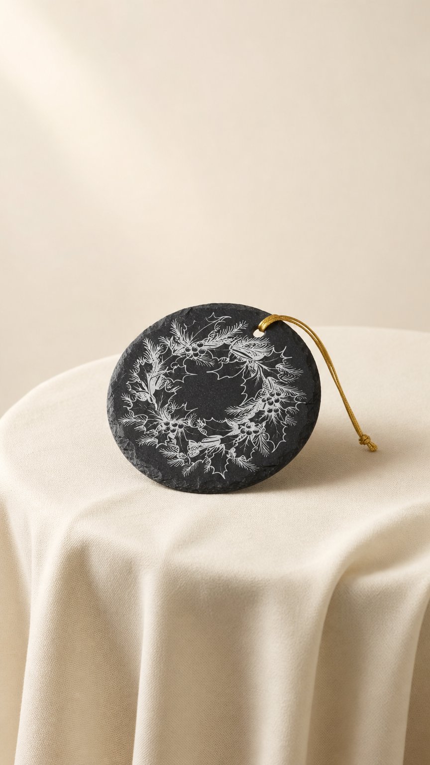 AI product shot of Personalised Engraved Illustration Ornament