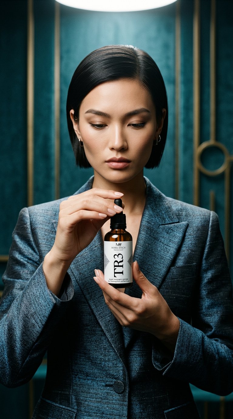 AI product shot of Mark Birch TR3 Scalp Therapy Lotion 50ml