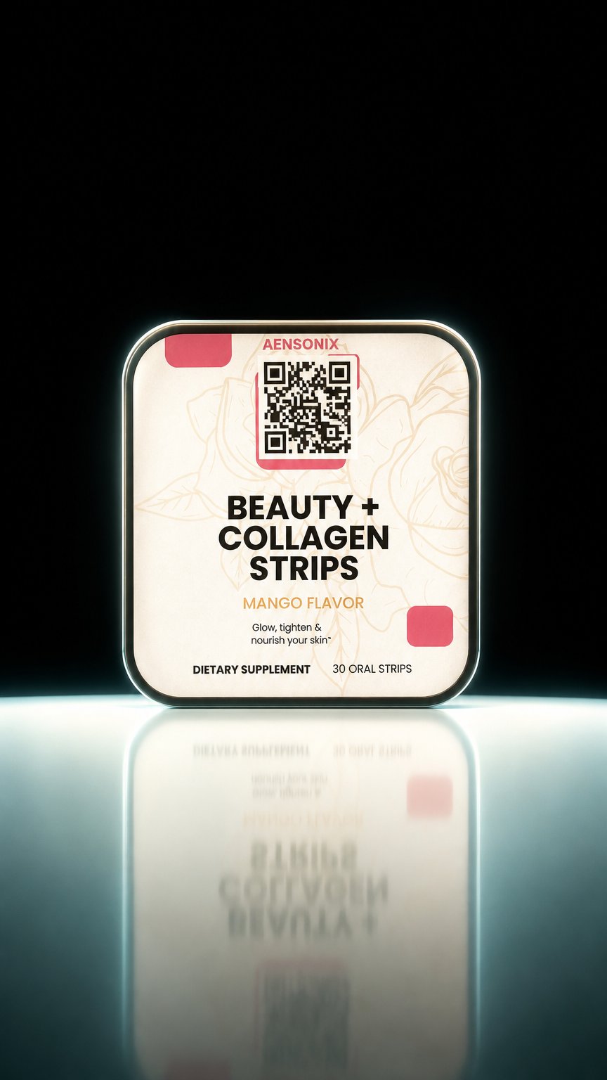 AI product shot of Beauty + Collagen Strips