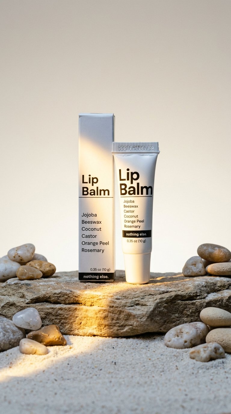 AI product shot of LIP BALM