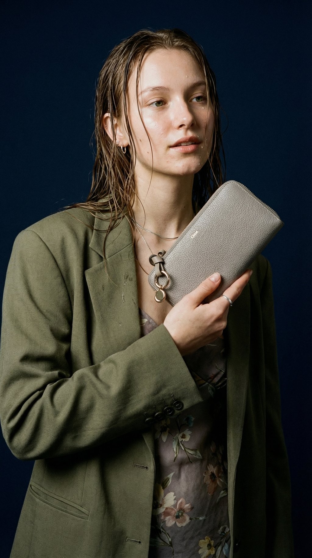 AI product shot of Chloé Full Zip Leather Wallet