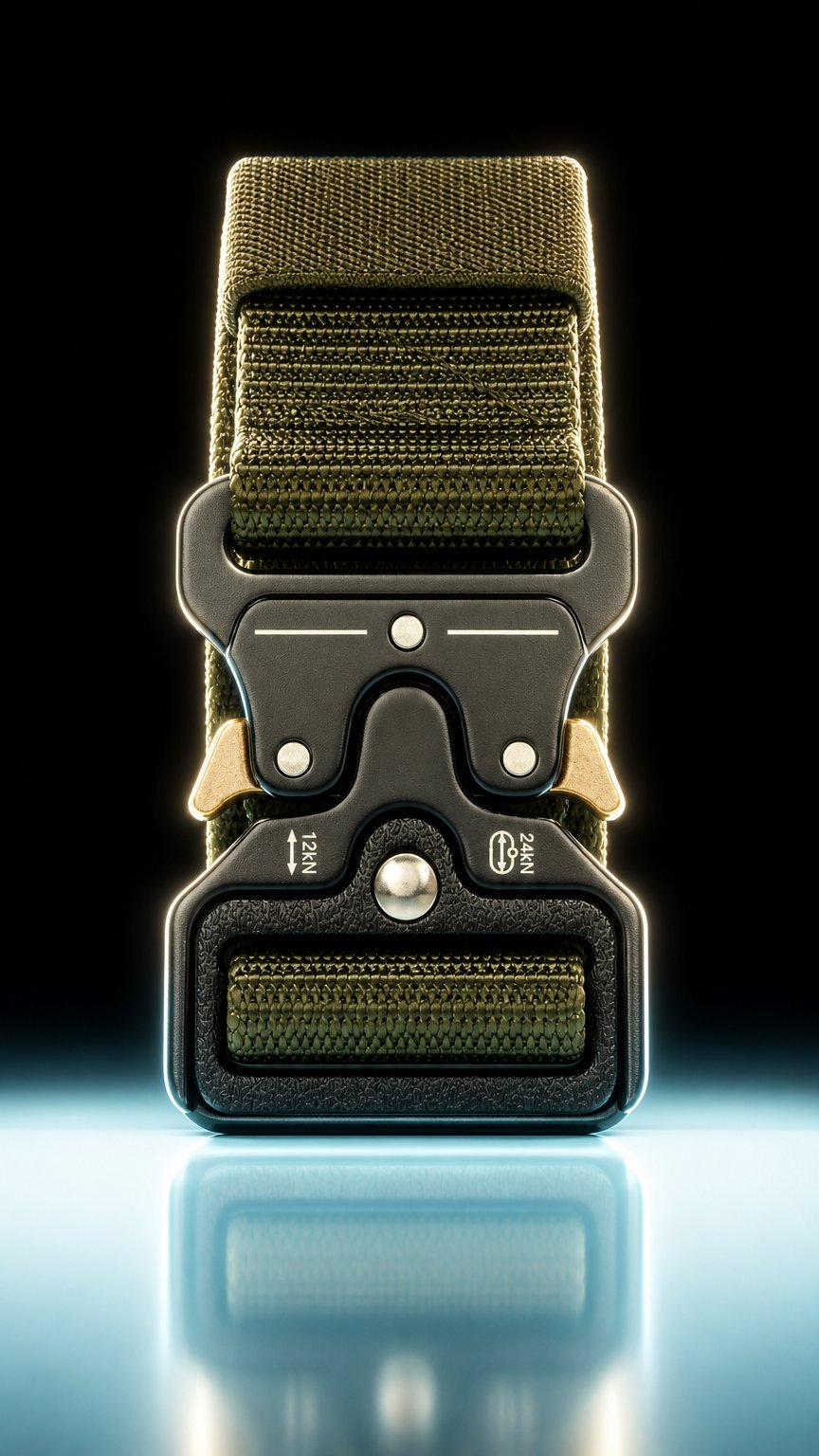 AI product shot of Bellvare Tactical Belt for Men & Women | Quick Release Nylon Work Belt | 6 Colours