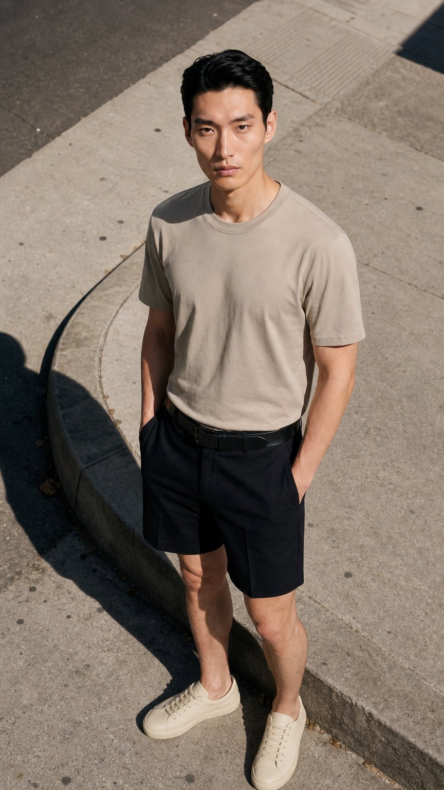 AI product shot of T-shirt Uomo Navigare NG6002 - Cotone Elasticizzato Casual