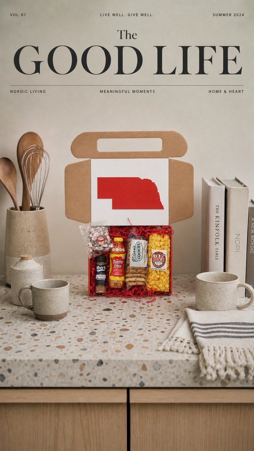 AI product shot of Build-Your-Own 5 Item Nebraska Gift Box
