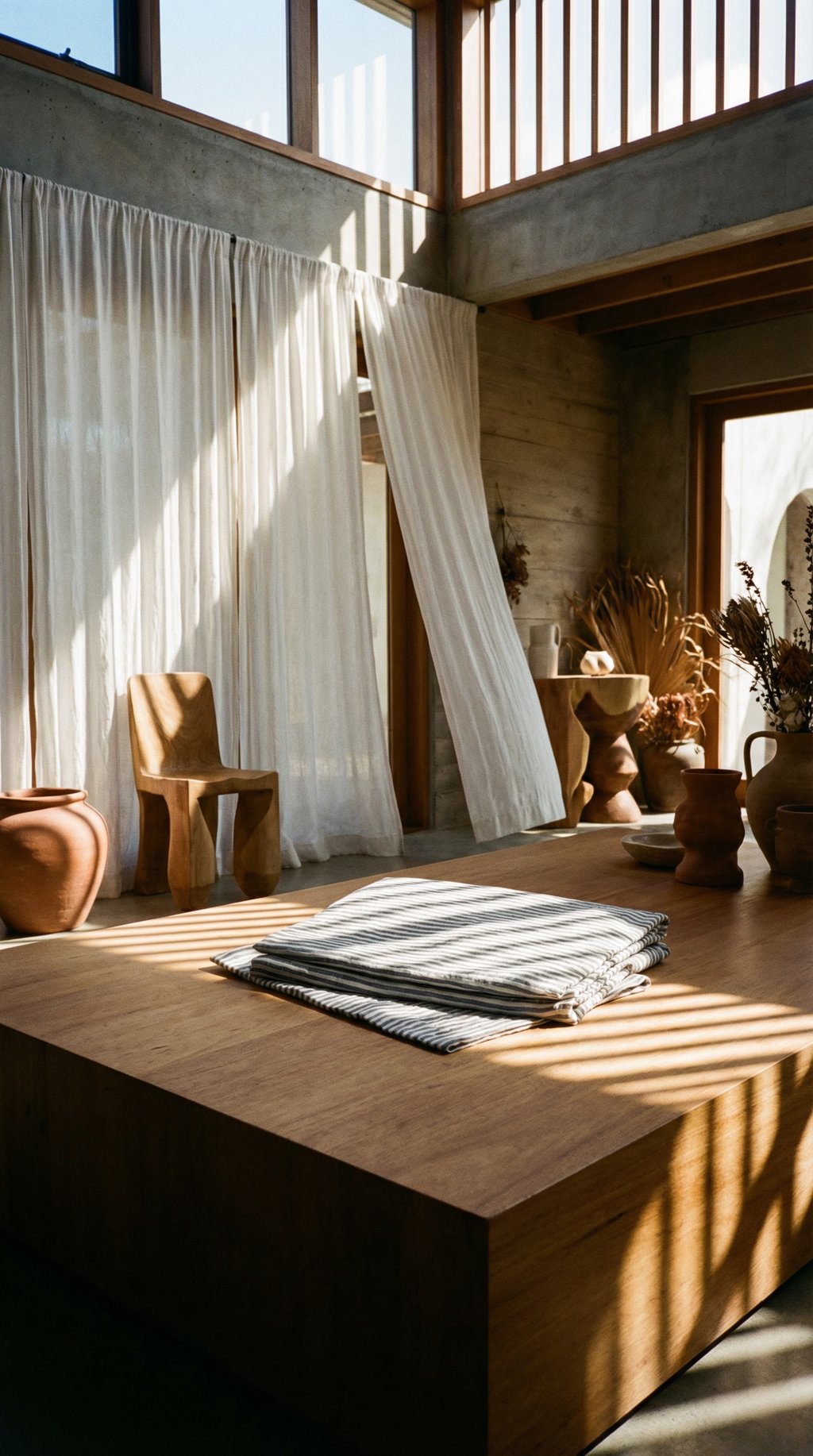 AI product shot of Marine Stripe Fitted Sheet