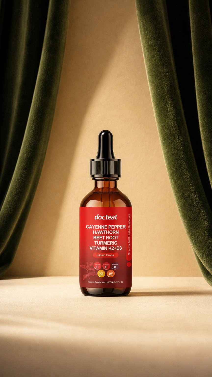 AI product shot of Vitamin Supplement Drops