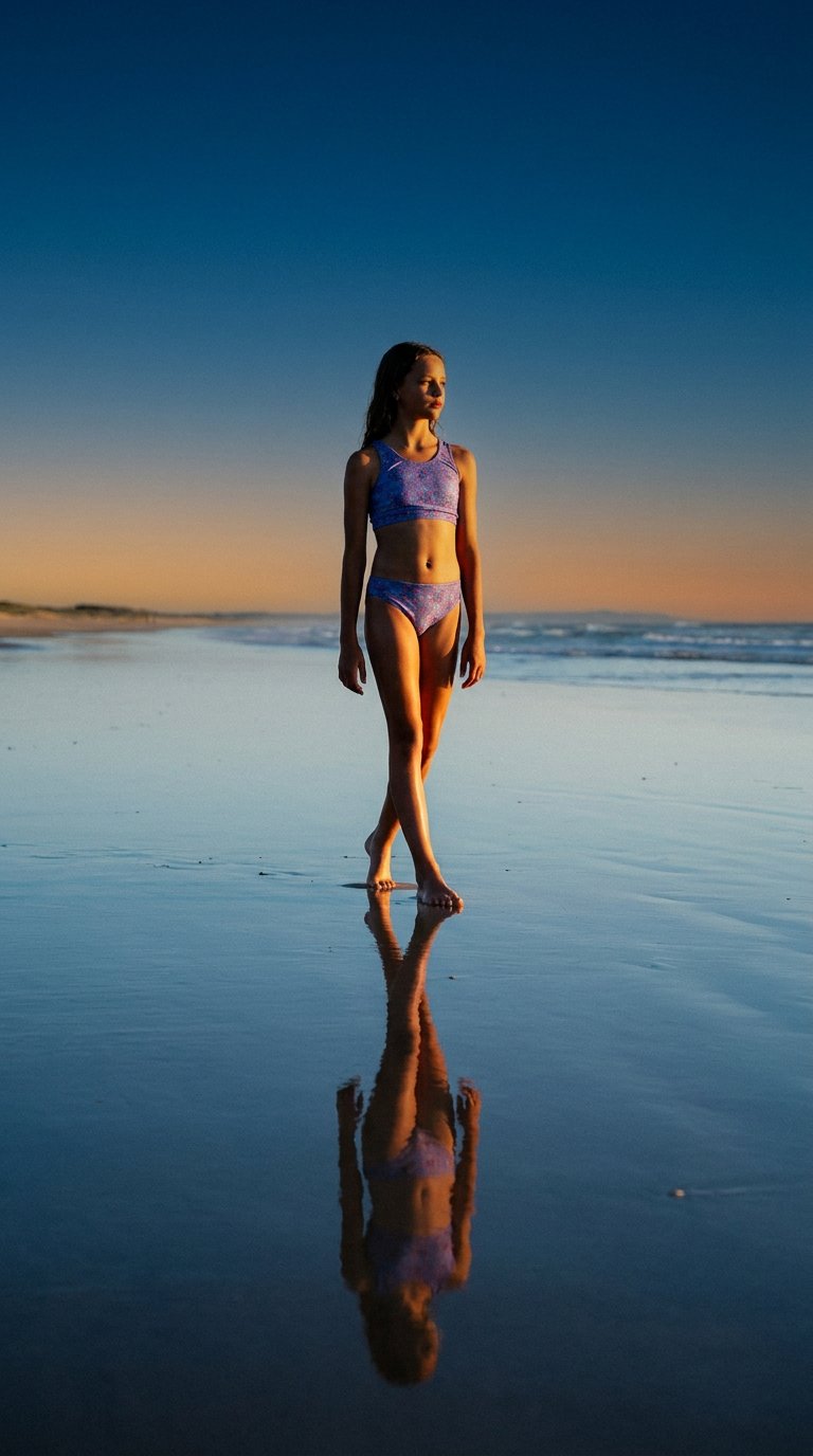 AI product shot of Bella Crop Tween Bikini