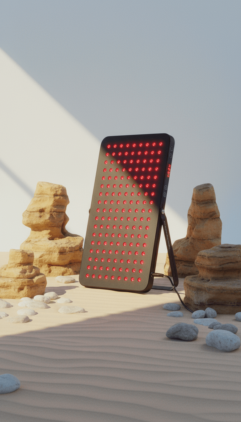 AI product shot of UltraThin LED Red Light Panel - 660nm + 850nm + 470nm | High Power