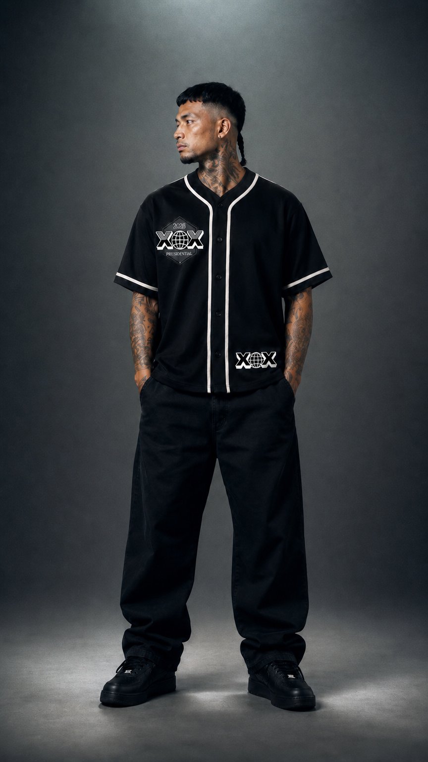 AI product shot of XOX - Presidential Baseball Jersey