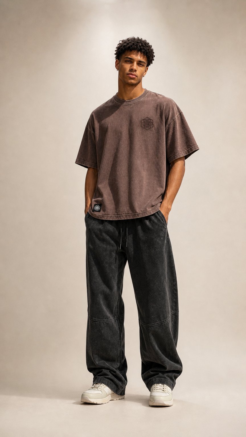 AI product shot of Oversized Antique Wash T-Shirt