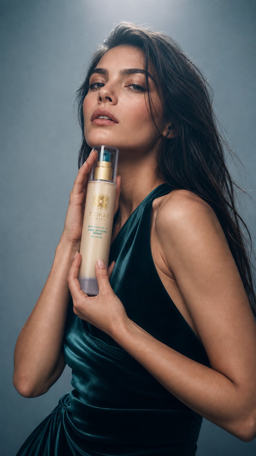 AI product shot of Wavy Hair Project All In One Treatment - Ojon Oil (Batana Oil) Curly Hair Treatment