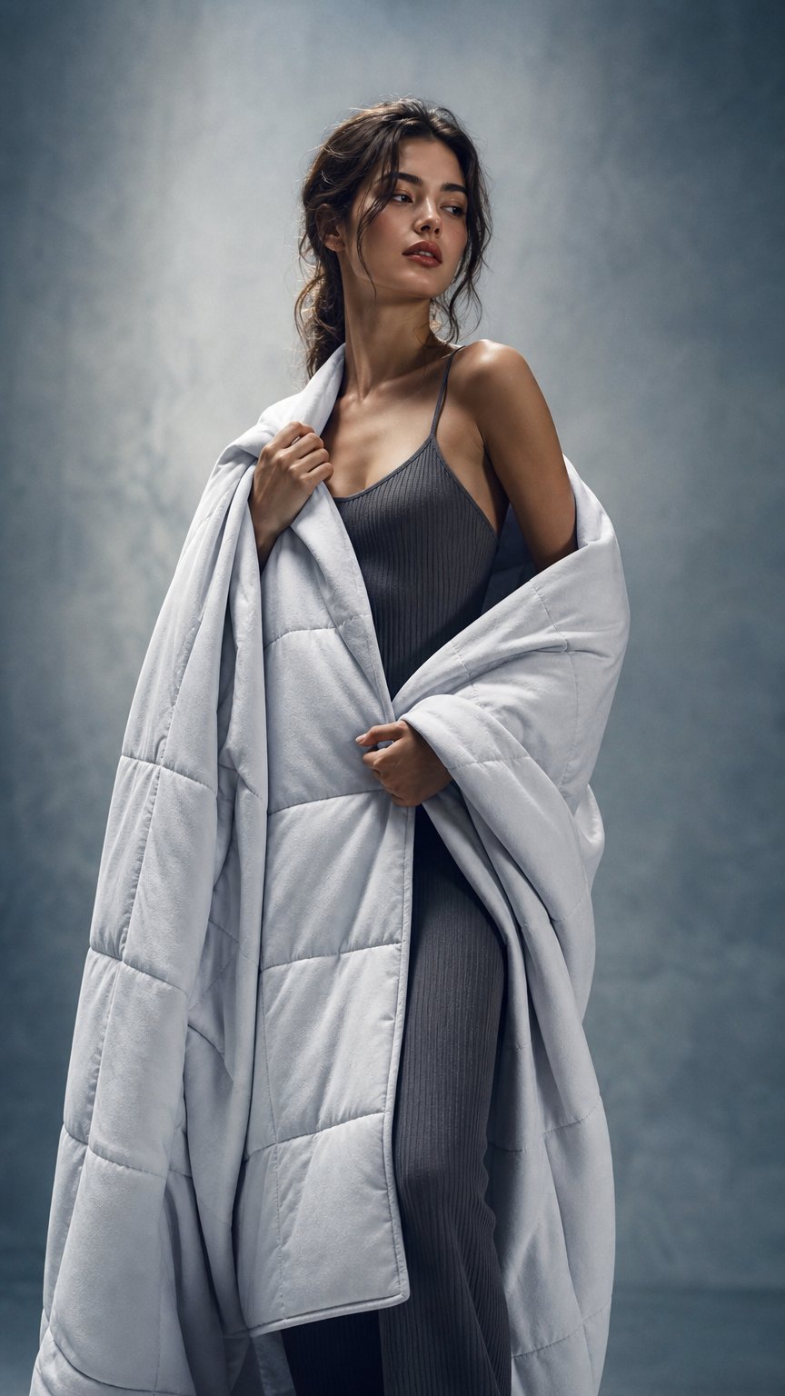 AI product shot of Polar Night Weighted Blanket 5-13kg, 135x200cm (cotton)