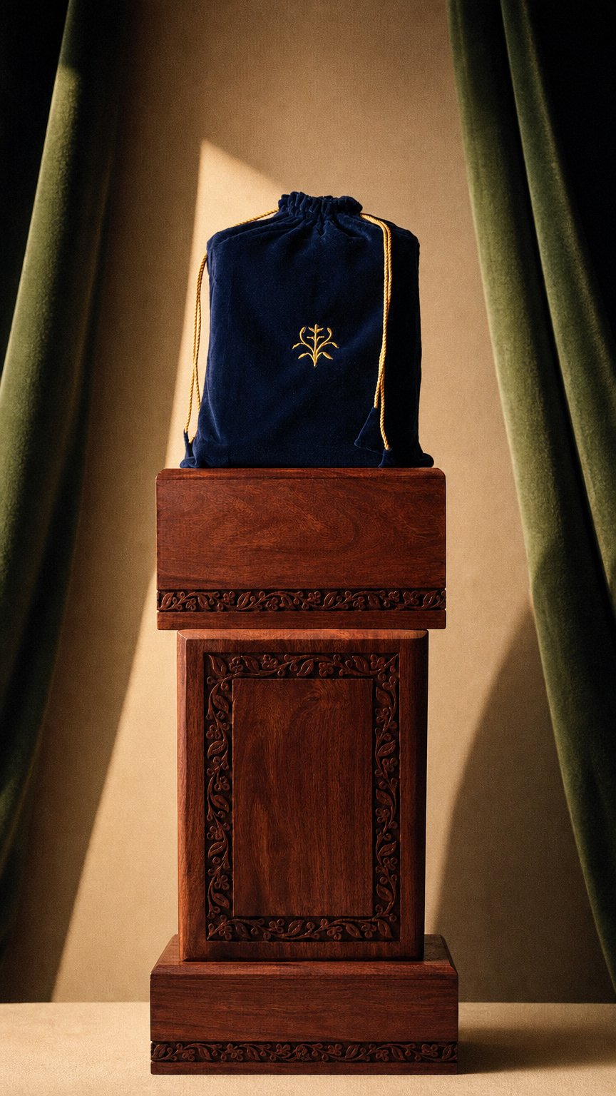 AI product shot of Border Sheesham/ Eternity Human Urn – Bulk