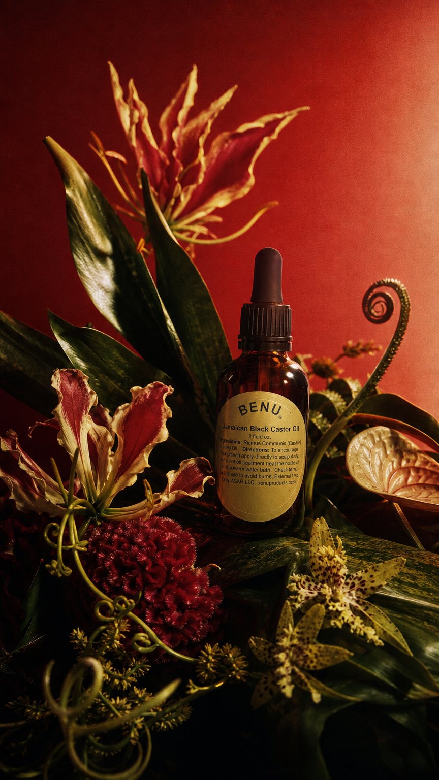AI product shot of Jamaican Black Castor Oil