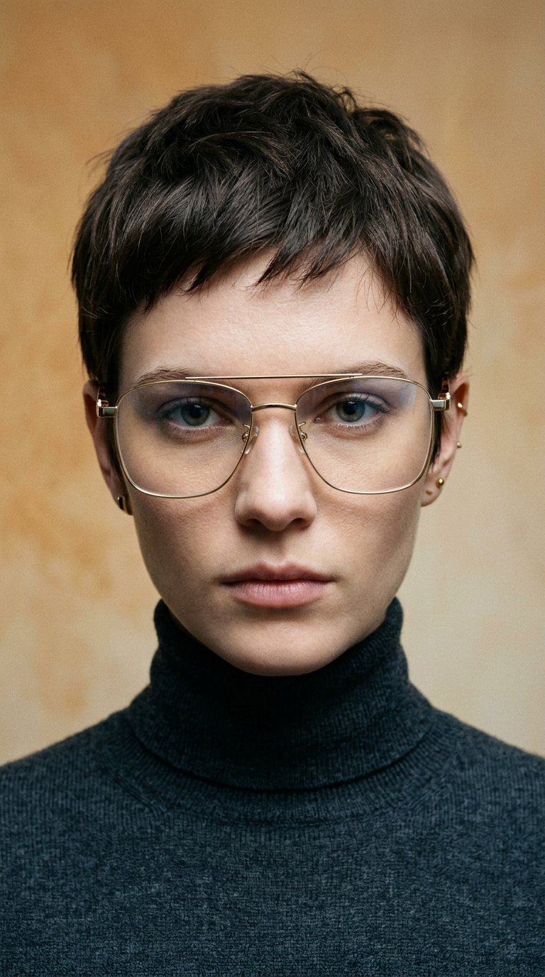 AI product shot of Drive Gold Eyeglasses