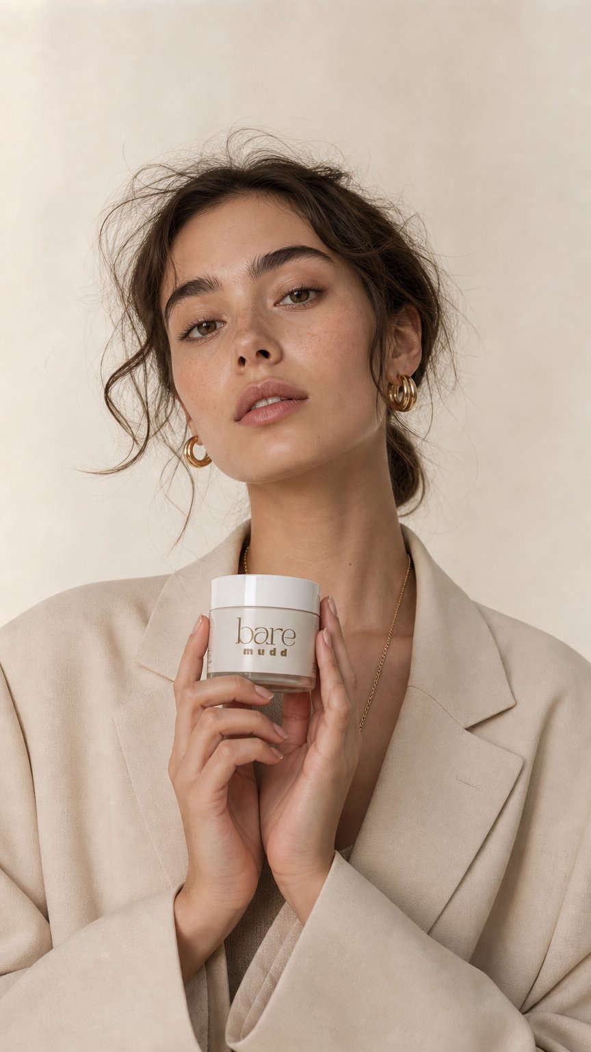 AI product shot of DEAD SEA AND HONEY FACE MASK