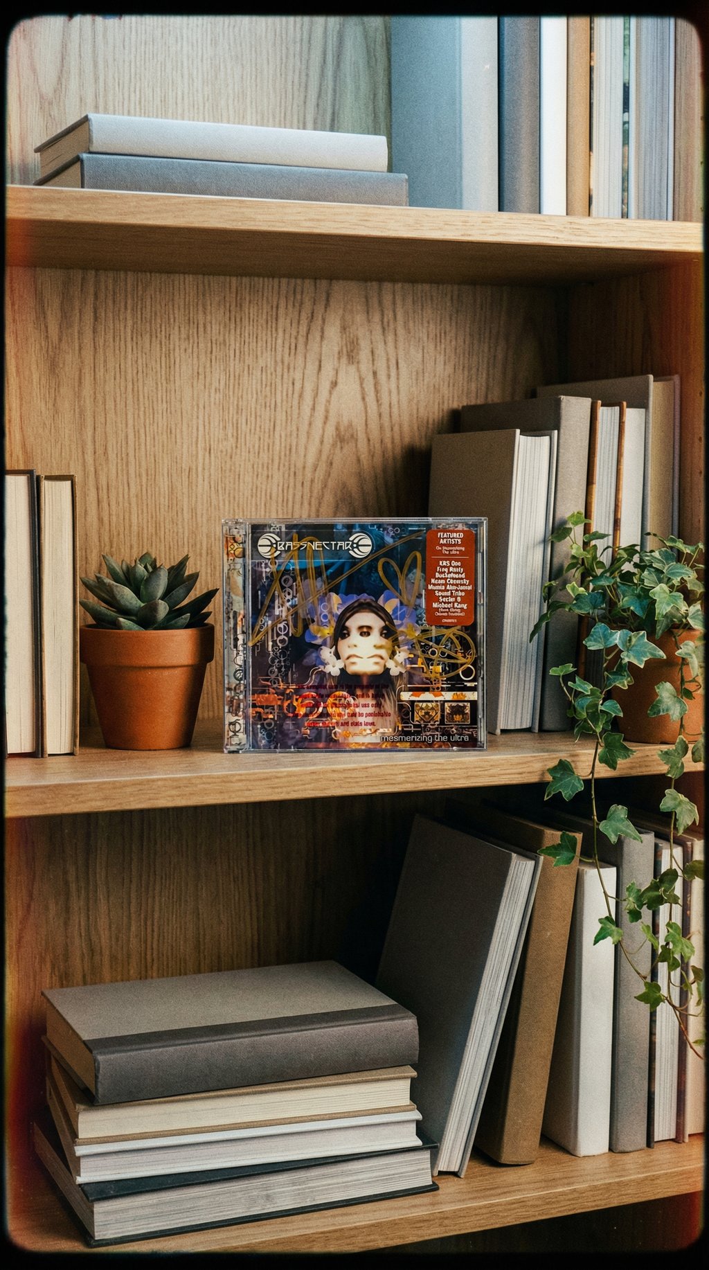 AI product shot of Mesmerizing The Ultra CD autographed by Bassnectar