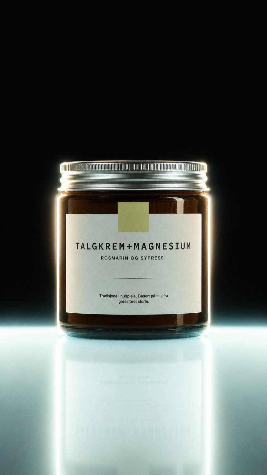 AI product shot of Sakte Hudpleie - fra gård til hud