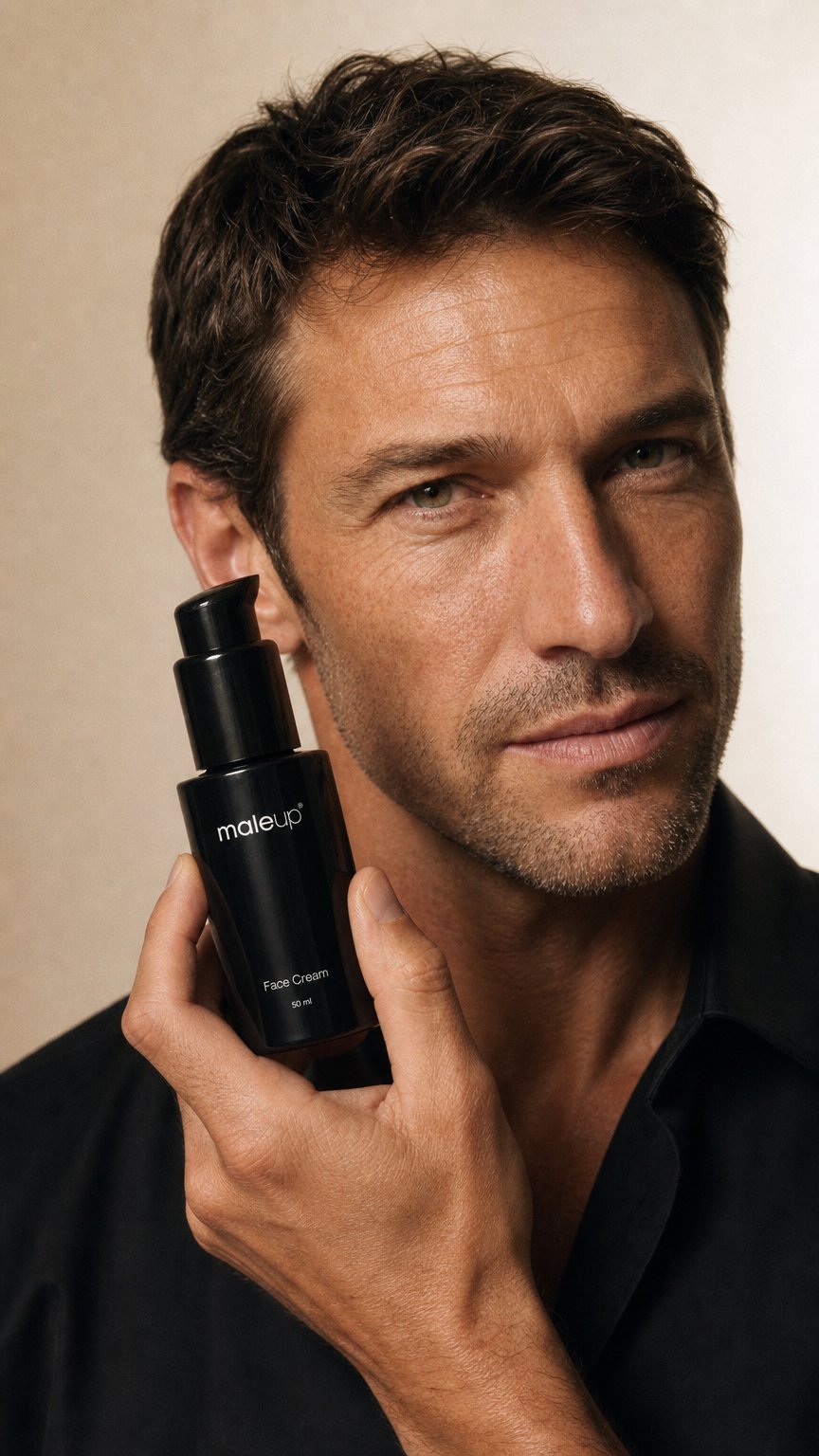 AI product shot of maleup Anti-Aging Face Cream