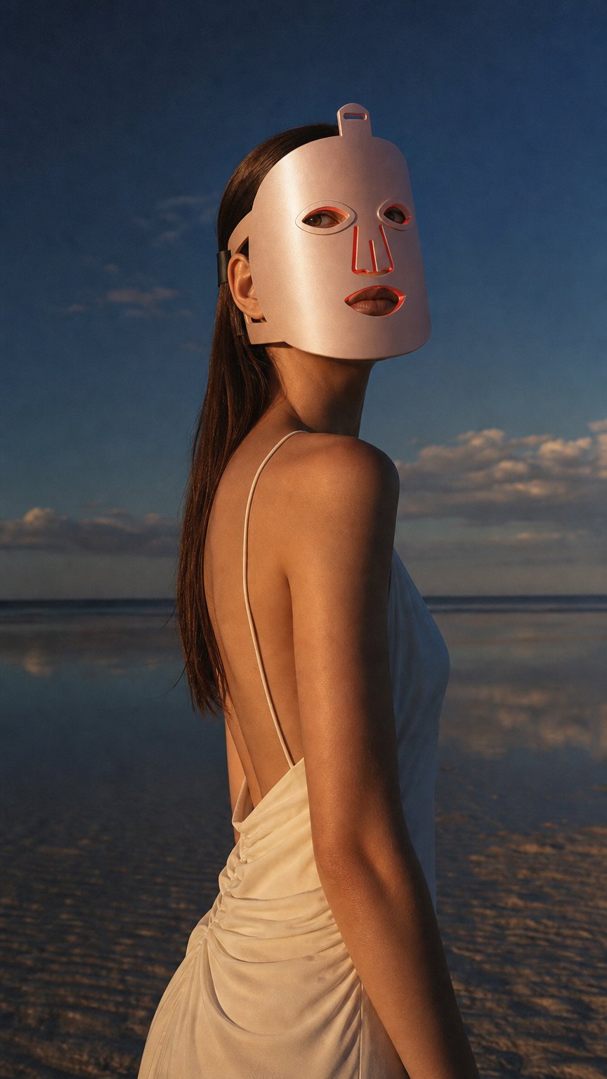 AI product shot of GLOW SKIN LED MASK