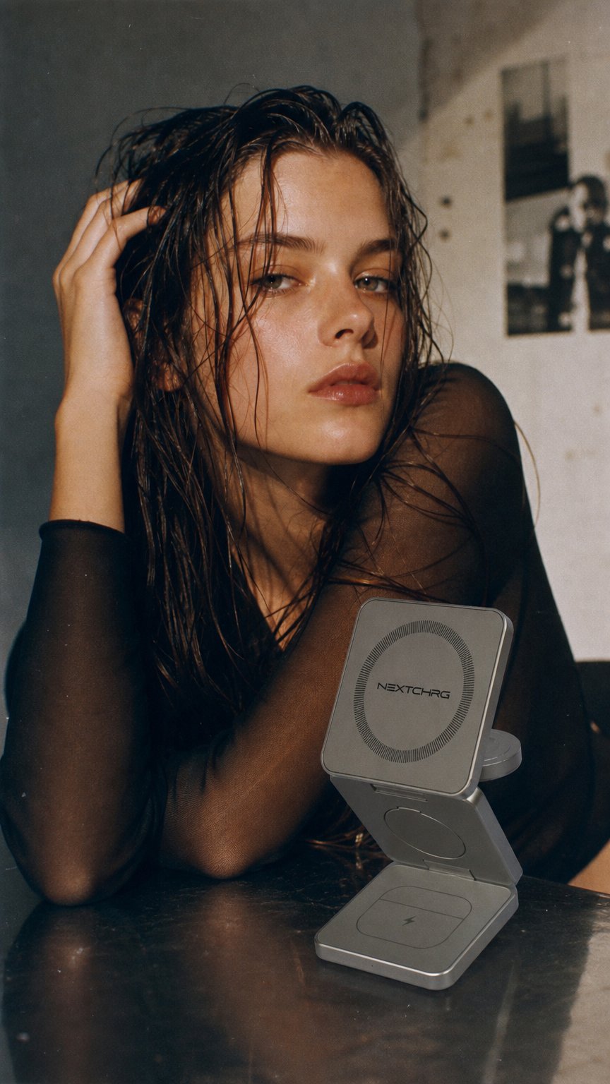 AI product shot of 3-IN-1 CHARGER - SILVER