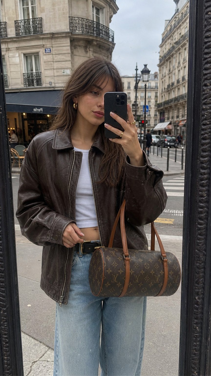 AI product shot of Louis Vuitton Papillon 30 Monogram Tote Bag | Authentic Vintage