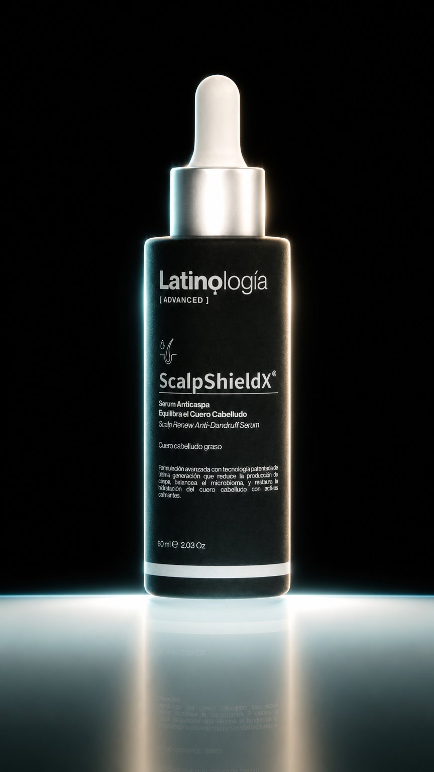 AI product shot of ScalpShieldX: Serum Anticaspa