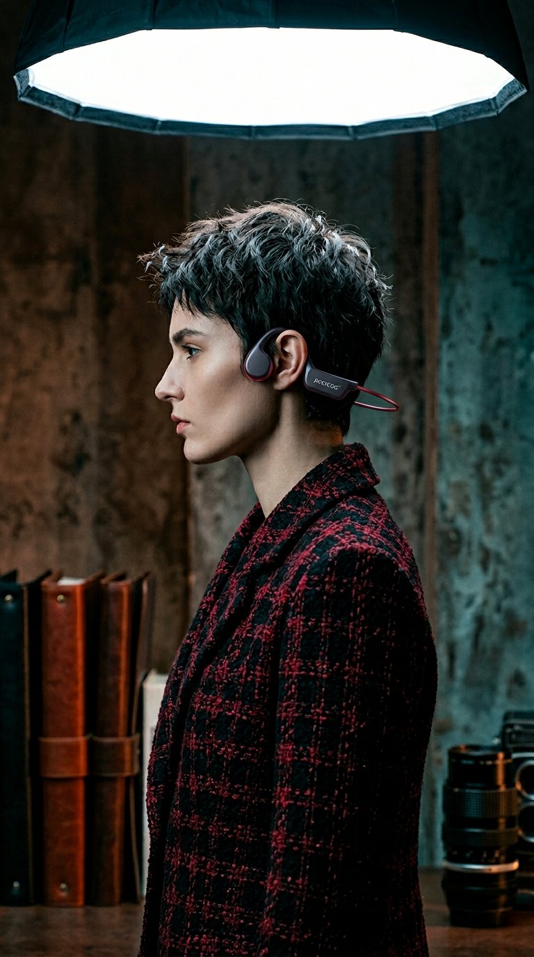 AI product shot of IPX8 For Swimming MP3(32GB)+Heavy Bass Bone Conduction Headphones