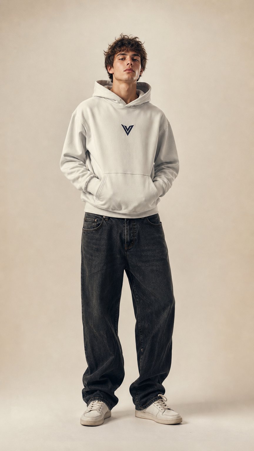 AI product shot of They will follow Oversized Hoodie - White