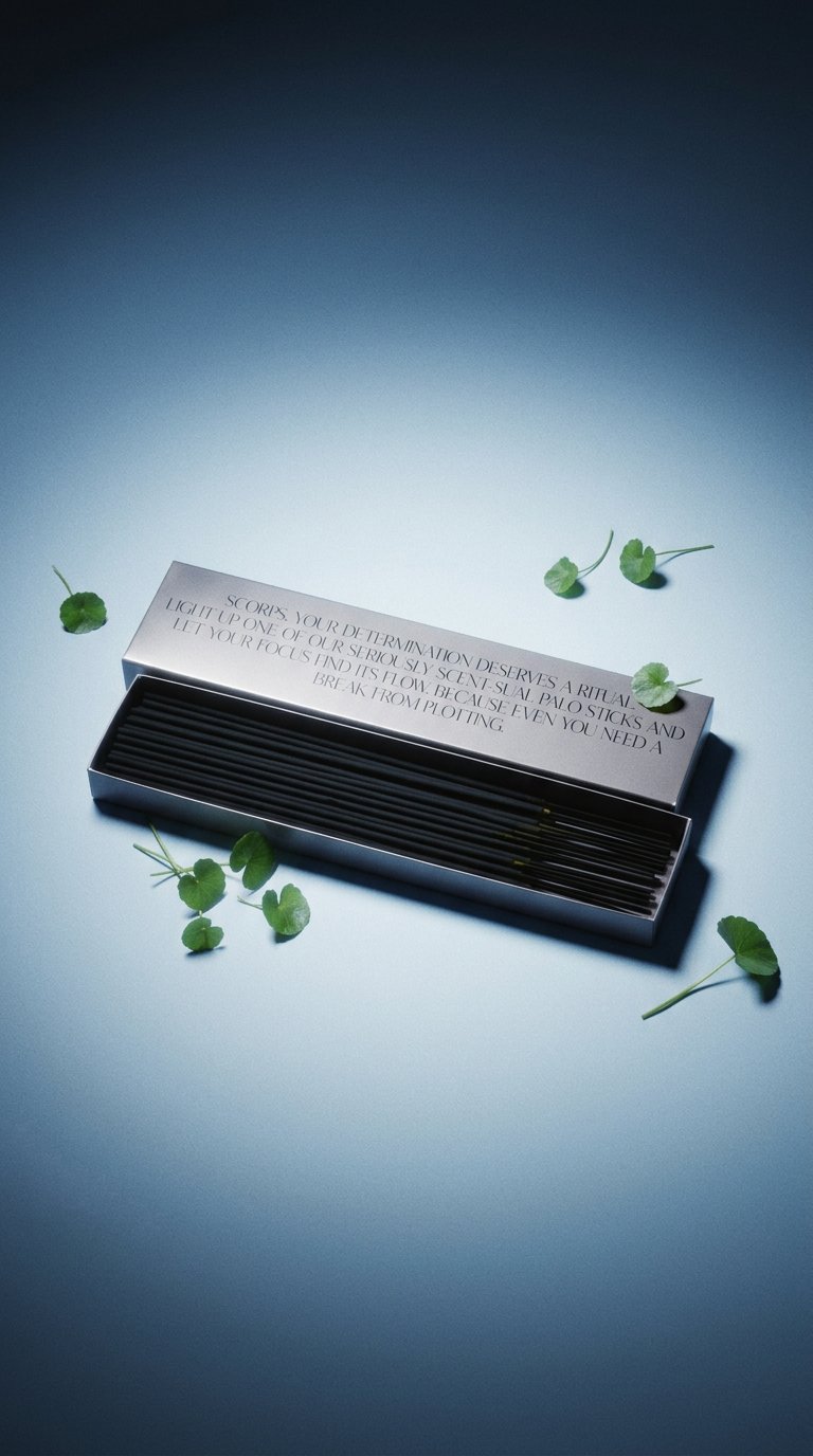 AI product shot of SCORPIO SCENT STICKS