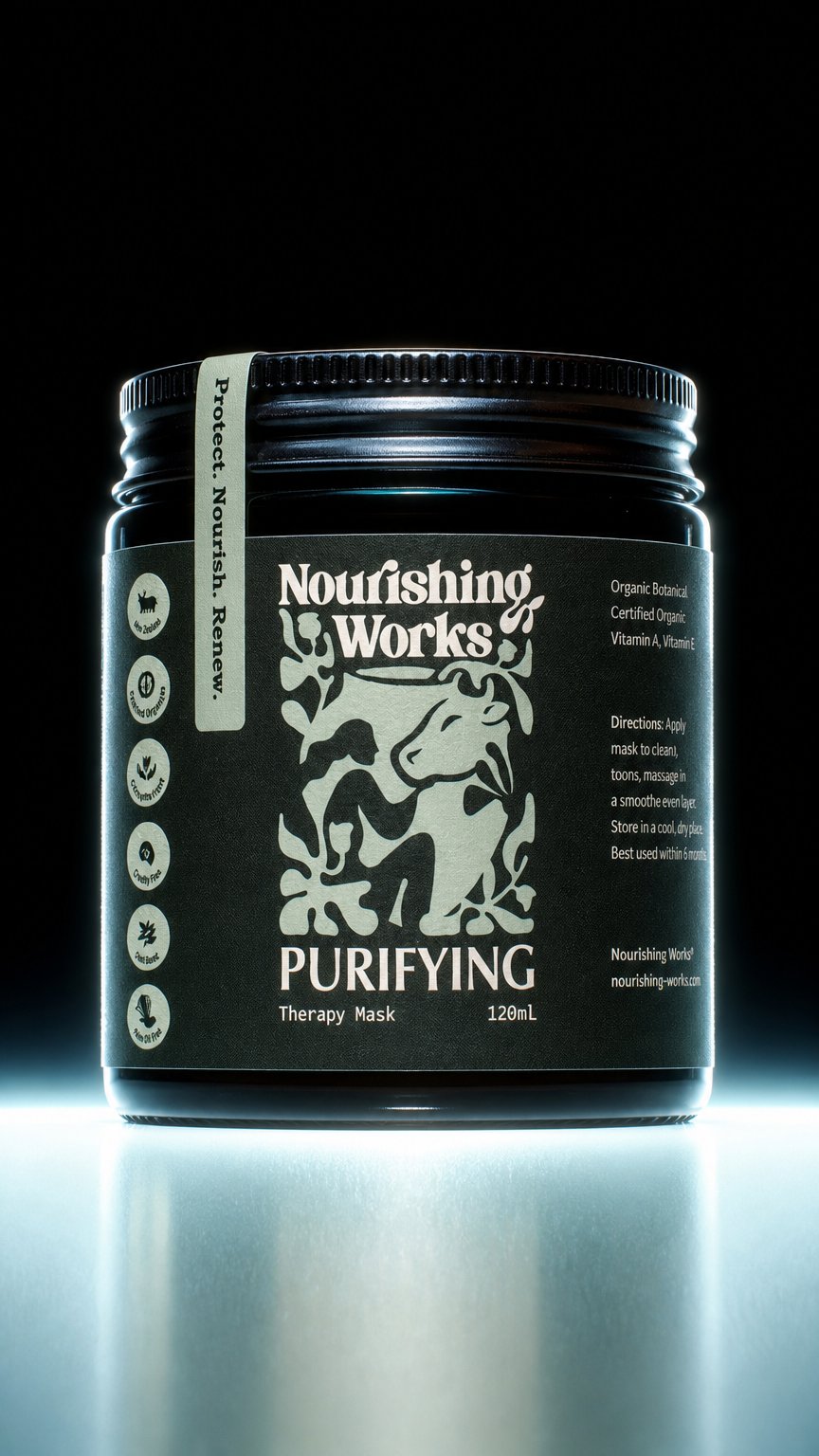 AI product shot of Purifying Therapy Mask