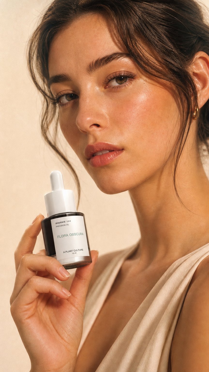 AI product shot of FLORA OBSCURA Precision Oil