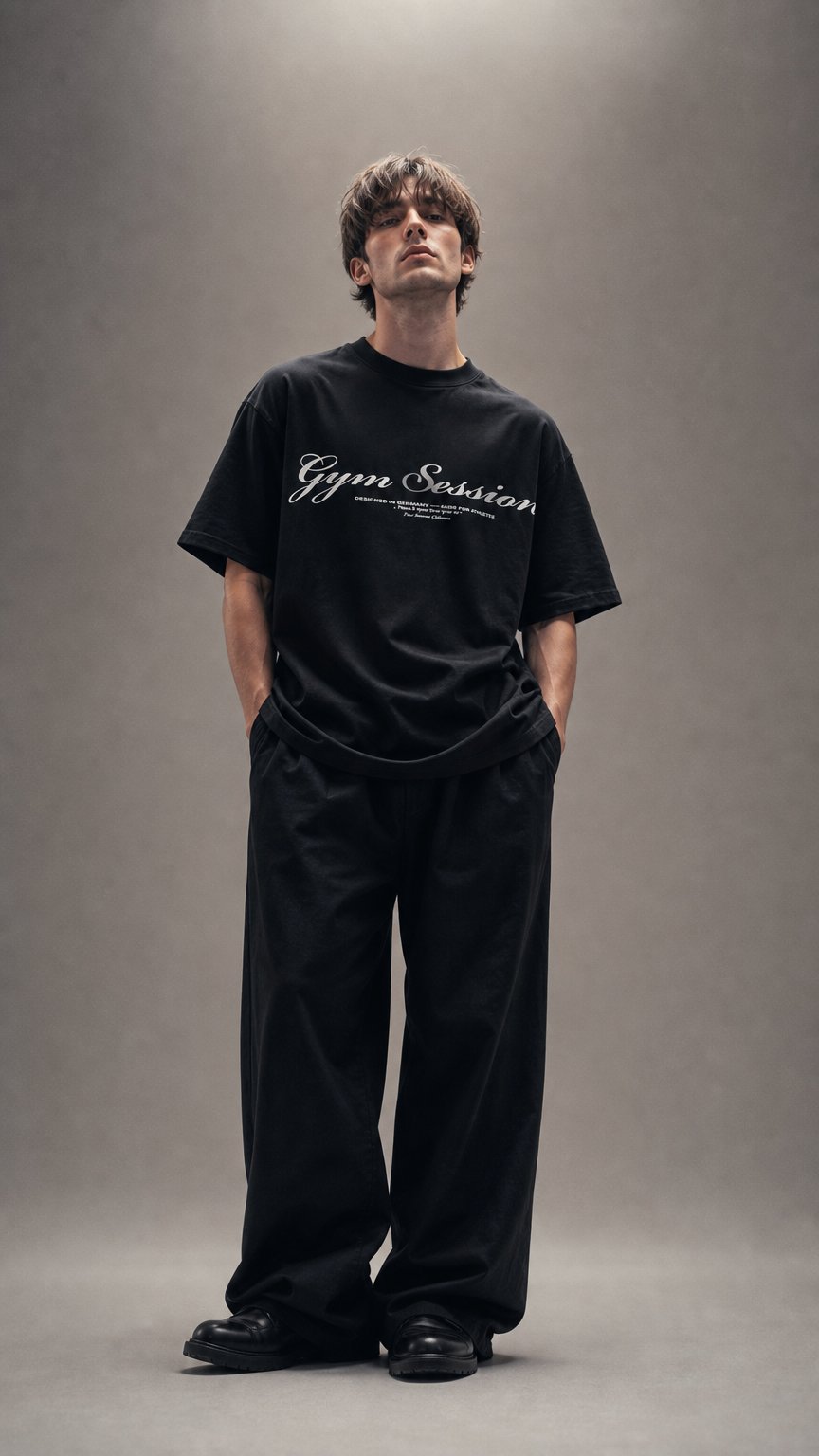 AI product shot of GYMSESSION T-SHIRT